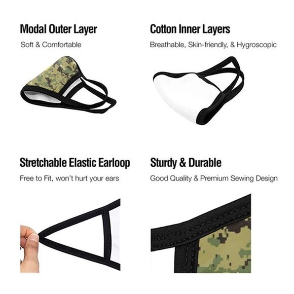 Any 2 $13 or 4 $20 Official Licensed US Navy Facemask - Picture 4 of 4